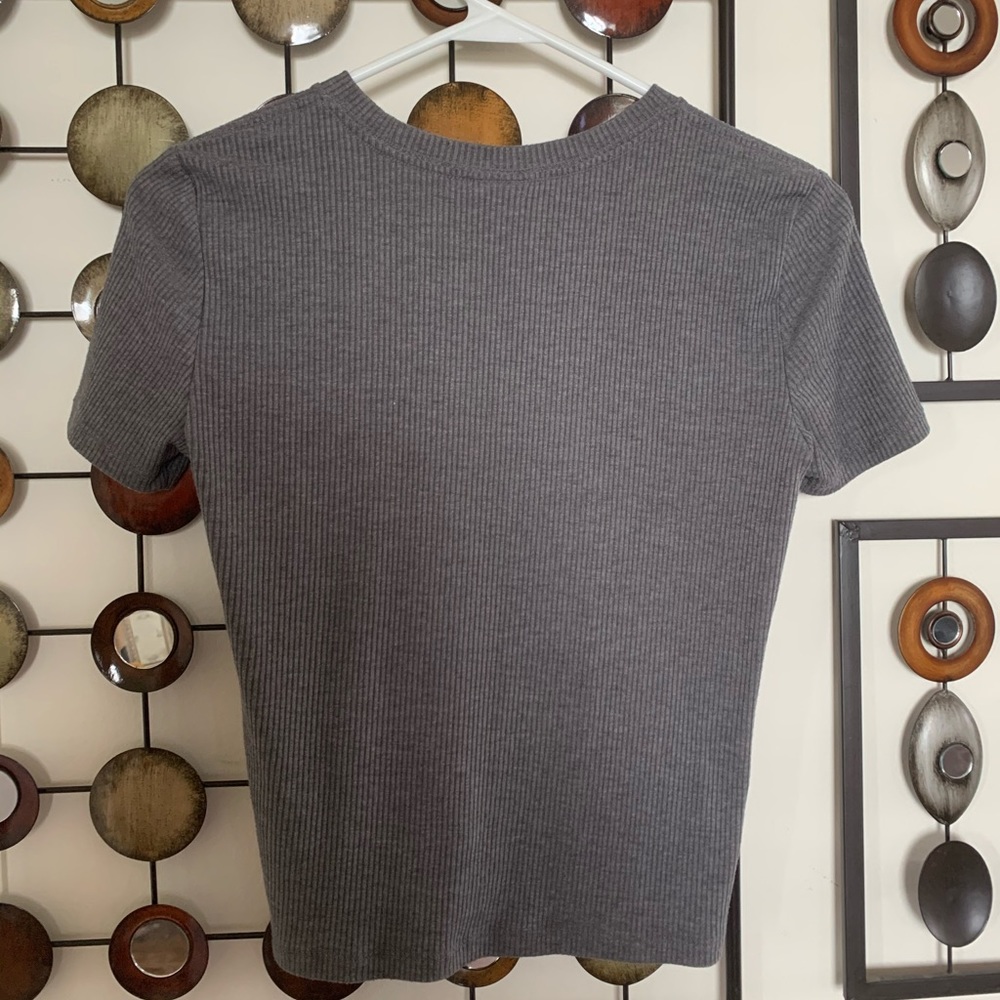 VS PINK high neck gray top